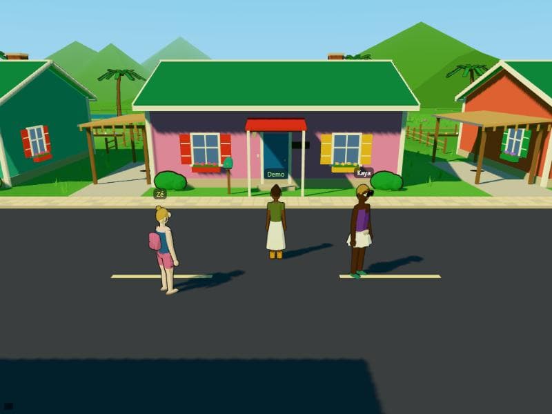 Little Jamaica no jogo: casas coloridas de madeira